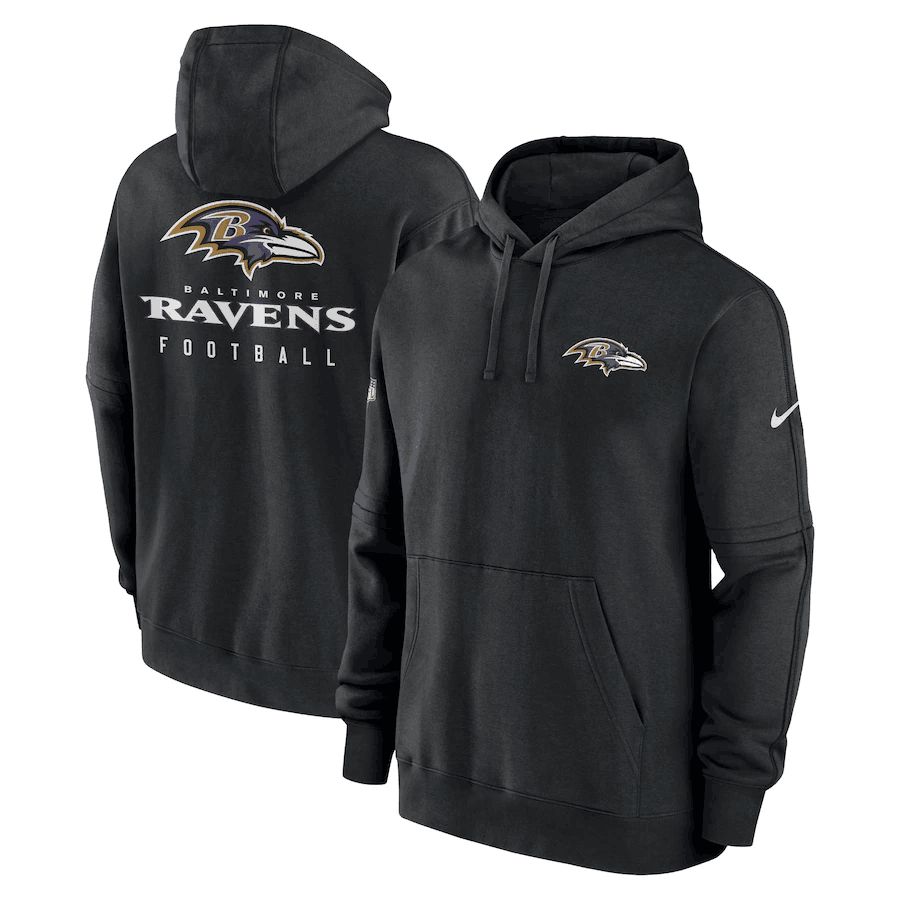 Men 2023 NFL Baltimore Ravens black Sweatshirt style 1